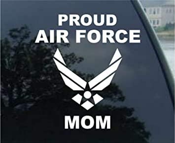 MAF - סמל חיל האוויר גאה סמל ויניל מדבקות לבן 5.5 x 5 | מדבקה למחשב נייד, מכוניות, טנדרים, קירות